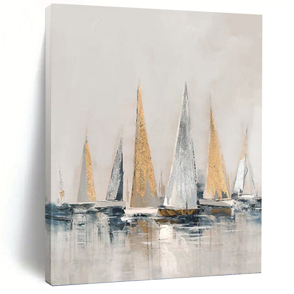 gold sea wall art